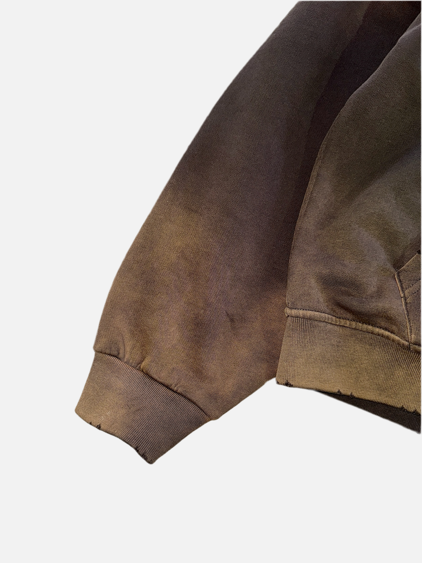 ‘Im/perfection’ Sunfade Hand-Distressed Zipup Hoodie