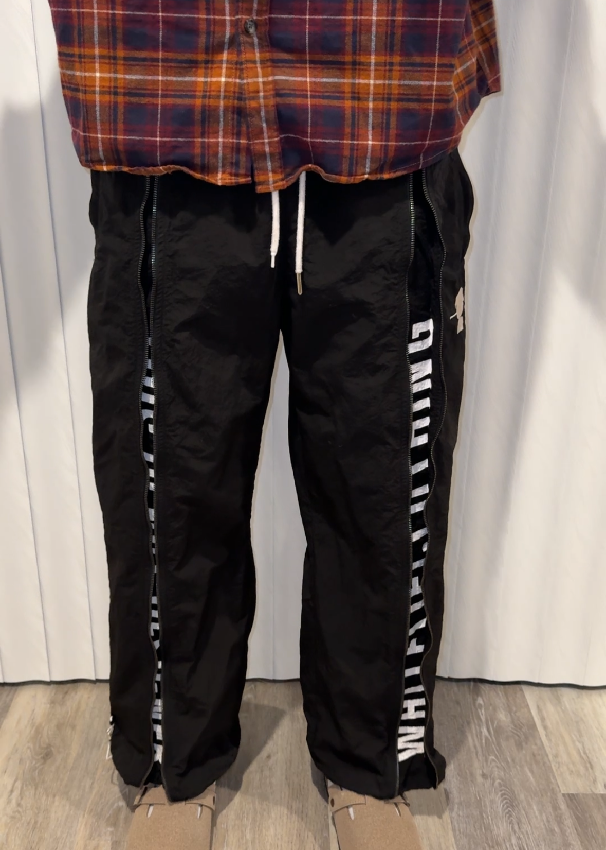 "This Is Not Designer" Layer-Zipped Nylon Pants