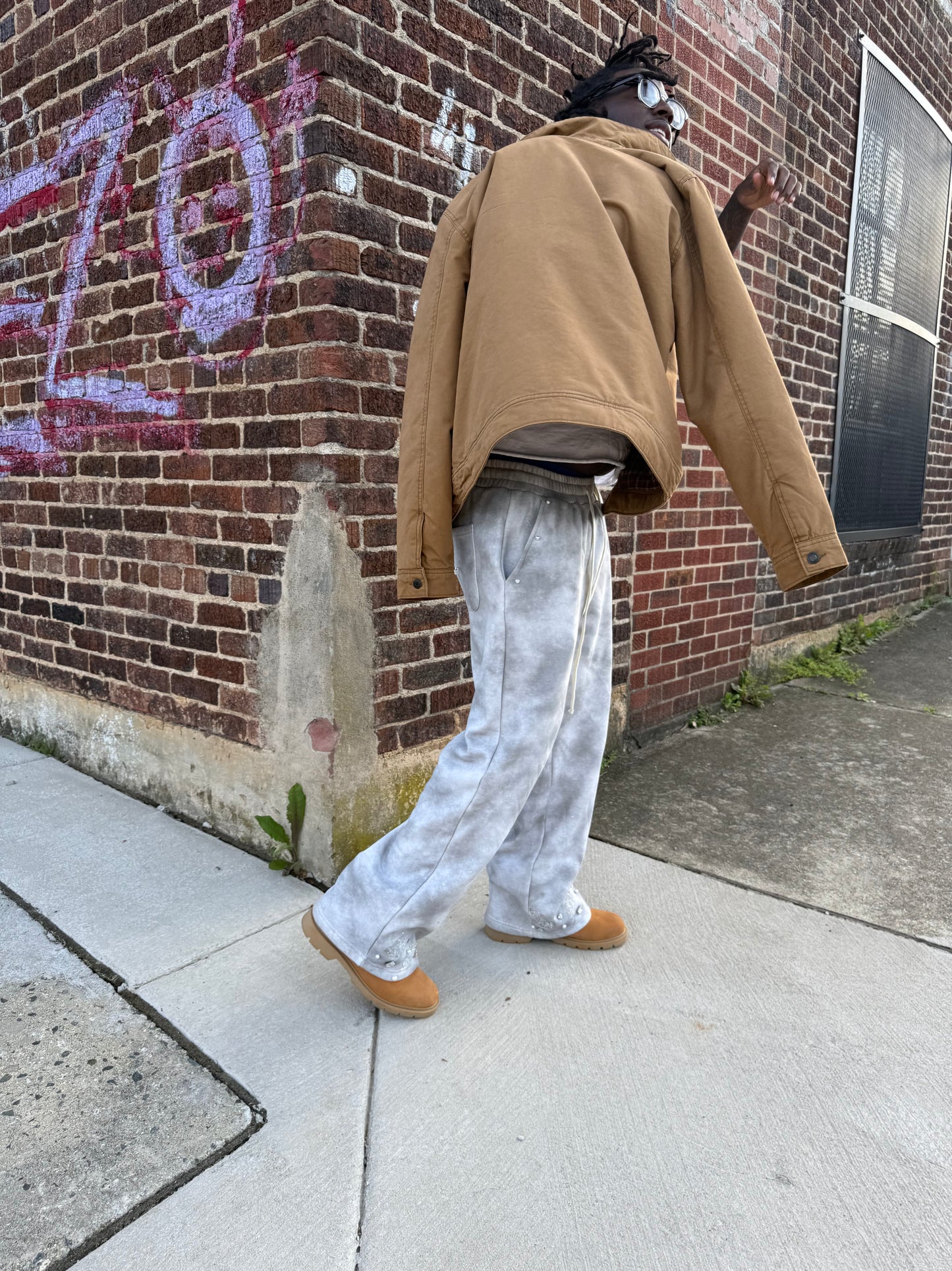 'SurfaceIllusion' Stonewashed Sweatpants