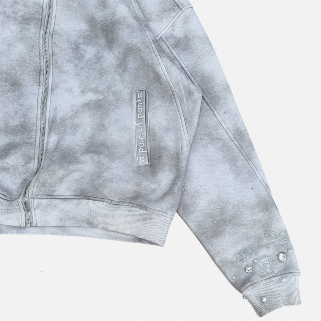 'SurfaceIllusion' Stonewashed Zipup Hoodie