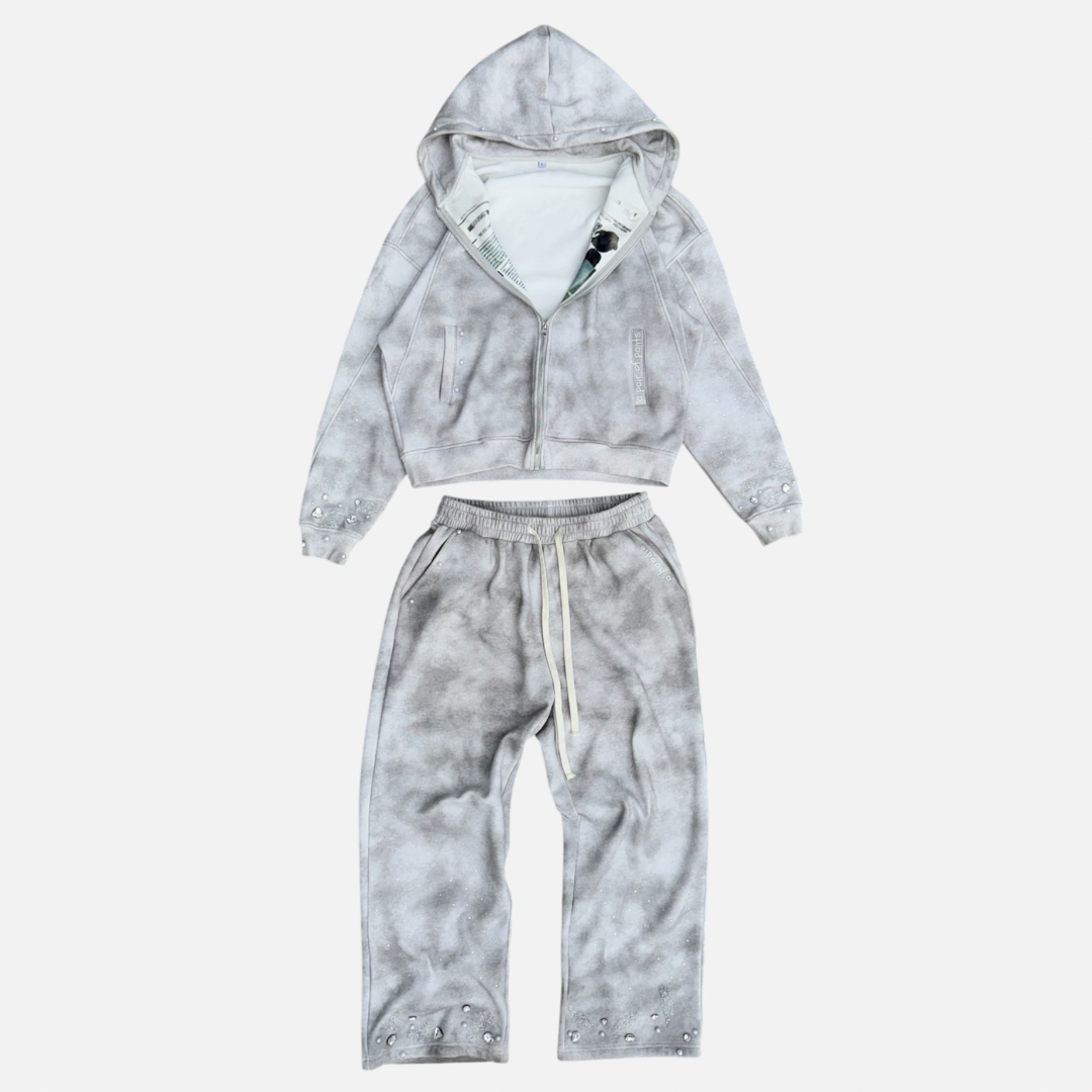 SurfaceIllusion' Stonewashed Zipup Hoodie – whitelieclothing